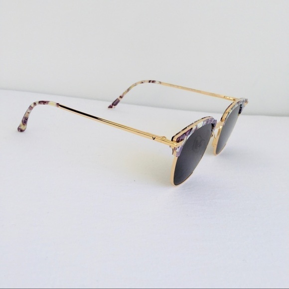 Gentle Monster Core 612 PD4 Clubmaster Gold Metal & Acetate Sunglasses - Picture 4 of 6